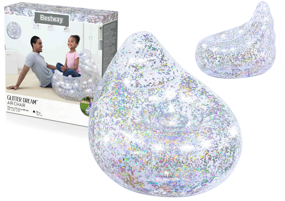 Felfújható Glitter fotel 72 x 72 x 64 cm Bestway 75105