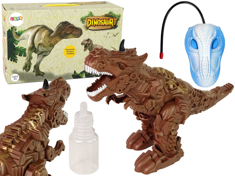 Távirányítós dinoszaurusz gőzprojektor barna