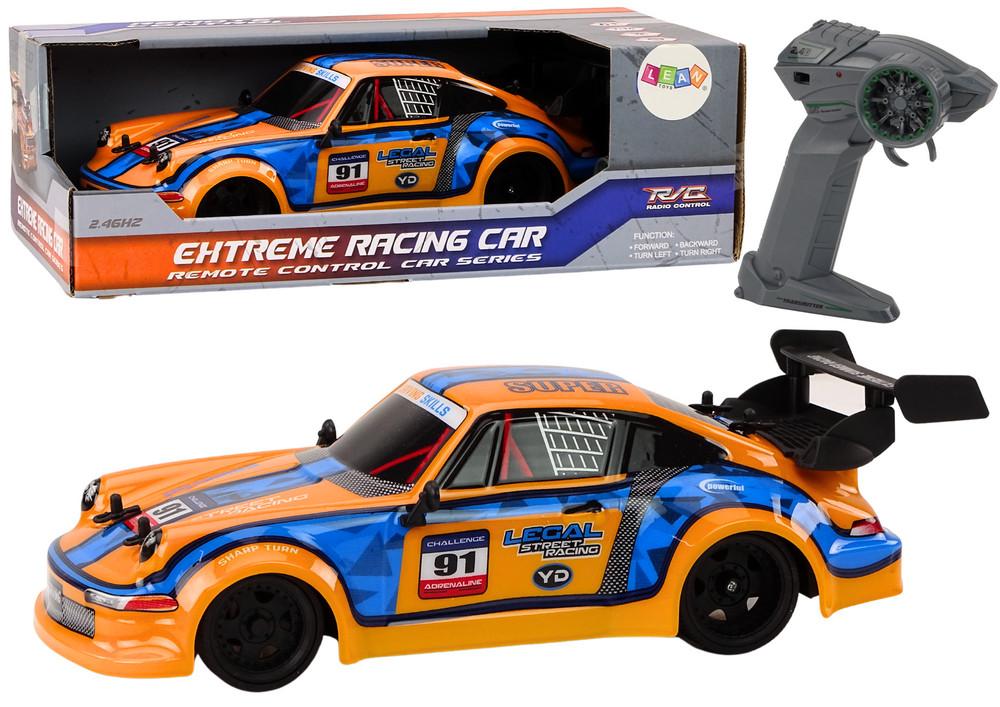 RC távirányítós autó 1:16 gumikerekes drift narancssárga