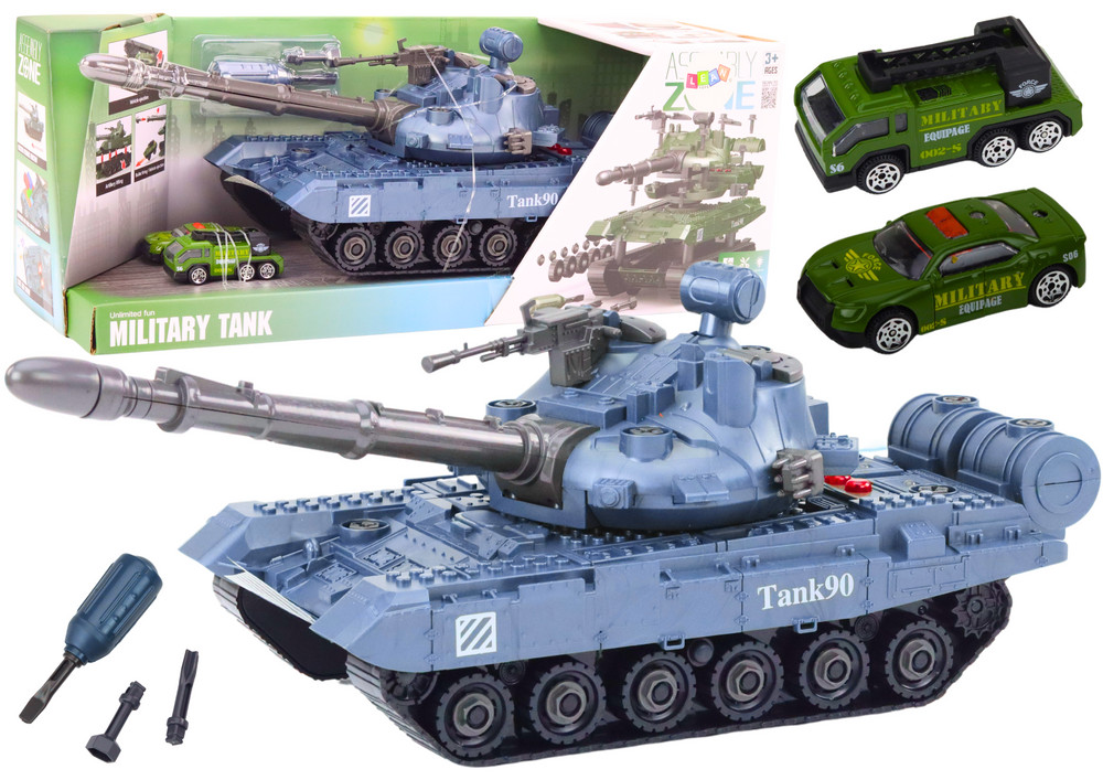 Tank katonai jármű barkács szétszerelése Blue Sounds felfüggesztő készlet