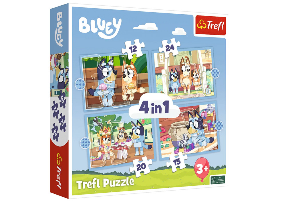 4 az 1-ben Puzzle Bluey és az ő világa Trefl 34637