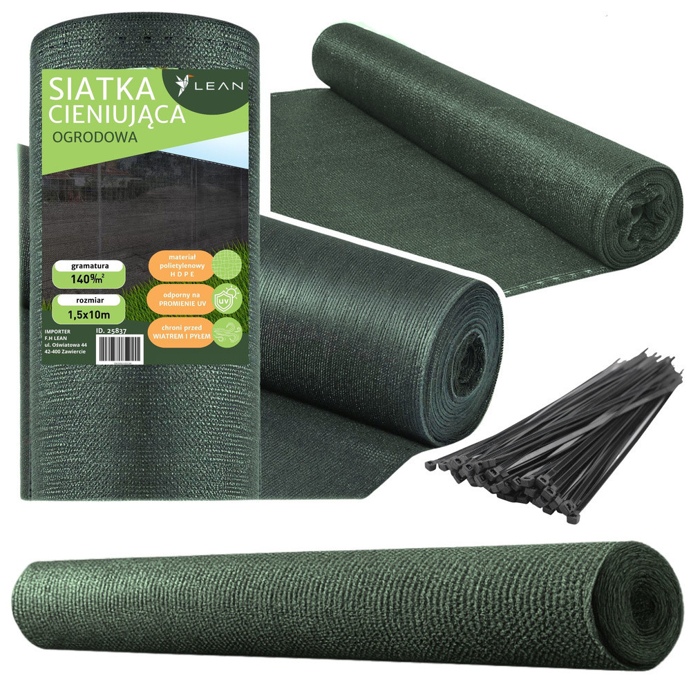 Ernyőháló kerítéshez, maszkoló kerítés, zöld 1,5M 10M 140g/m²