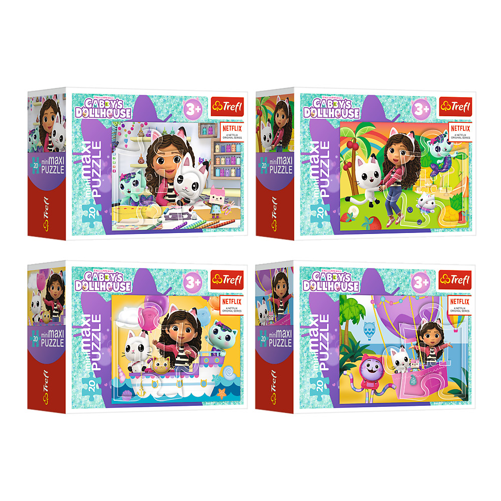 20 darabos miniMaxi puzzle - Színes nap Gabbyval - Trefl 56041