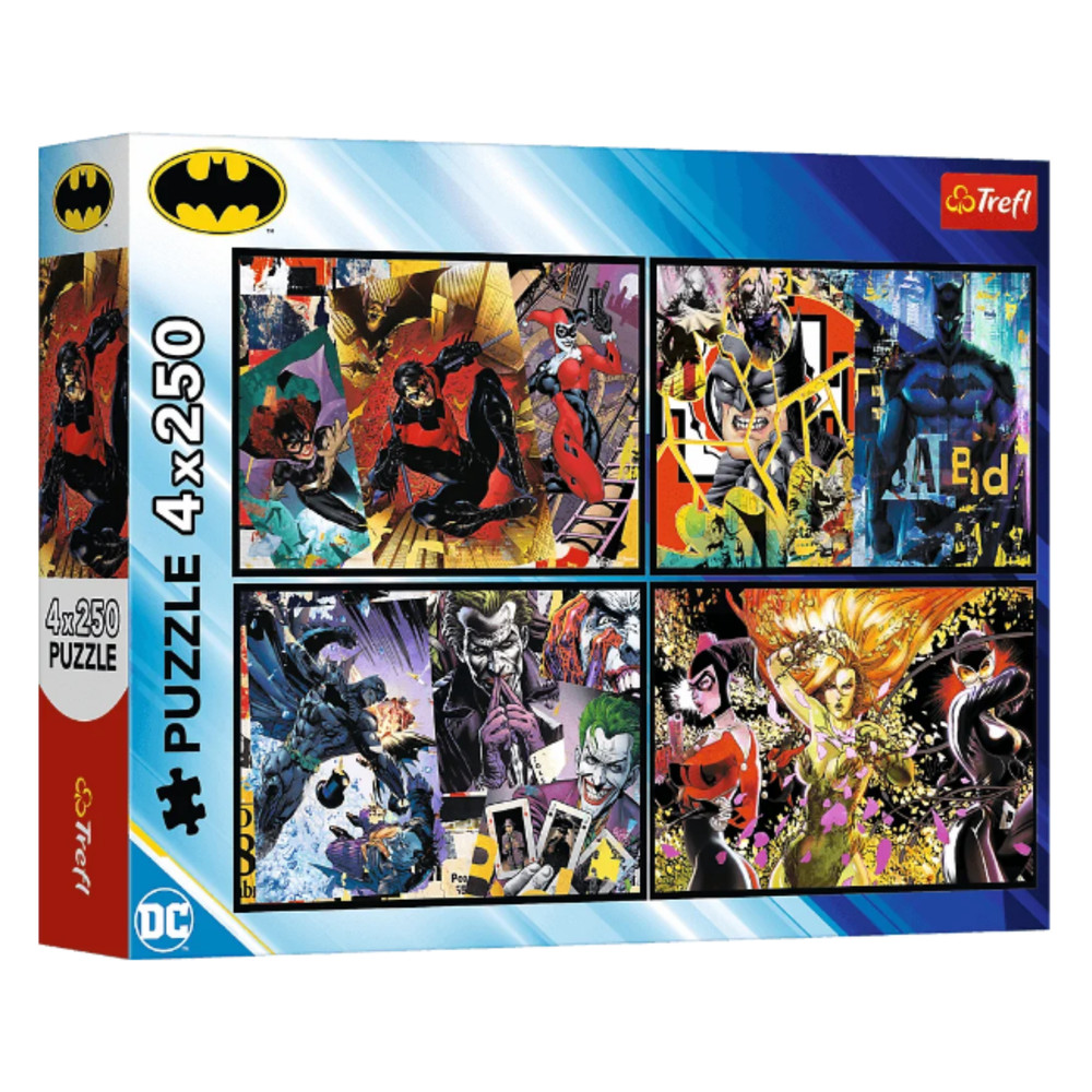 4x250 darabos puzzle – Batman akcióban – Trefl 13310