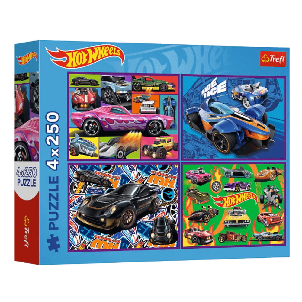 4x250 db-os kirakók – Hot Wheels – Versenyautók – Trefl 13312
