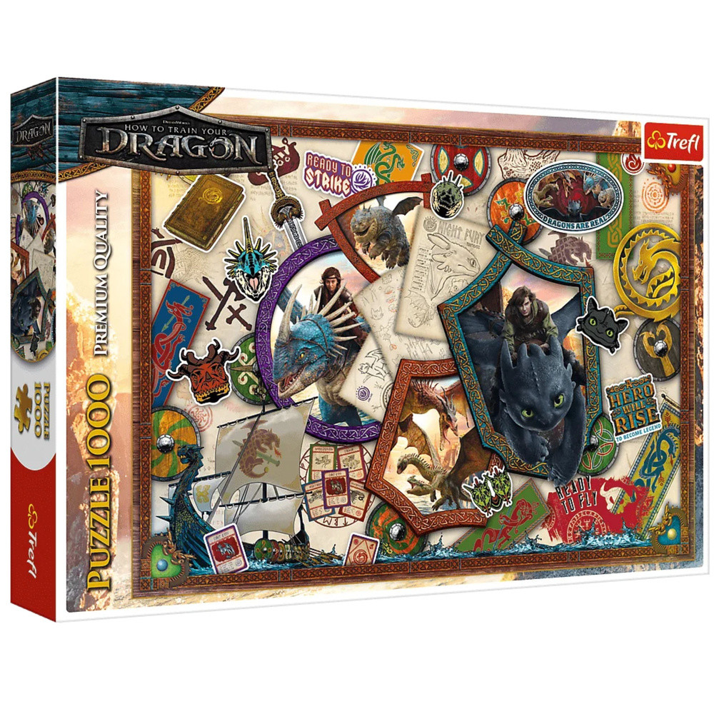 1000. számú puzzle - Így neveld a sárkányodat - Trefl Hősök 10959