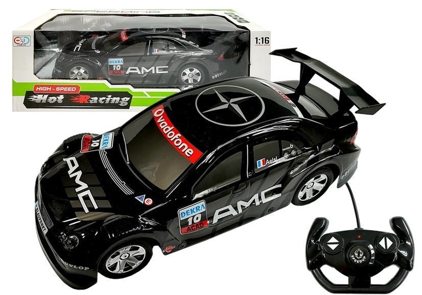 Rádióvezérlésű sportkocsi R/C 1:16 fekete